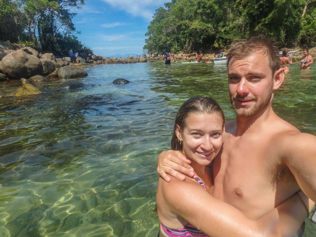 Dan and Bailey on Ilha Grande