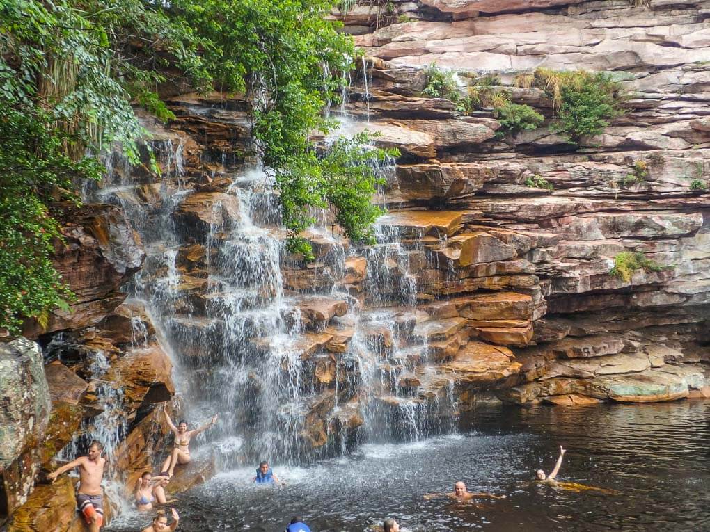 The waterfall at Poco do Diabo, Brazil