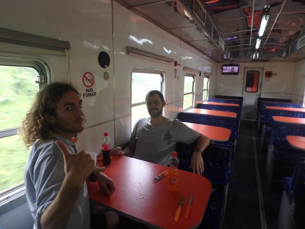 hanging out in the restaurant in the death train