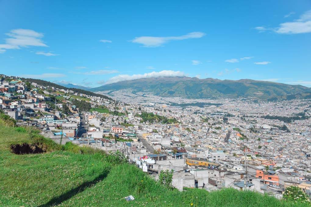The city of Quito, Ecuador from a viewpoint