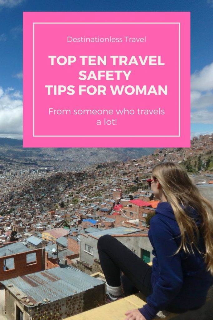 safety tips for women pin