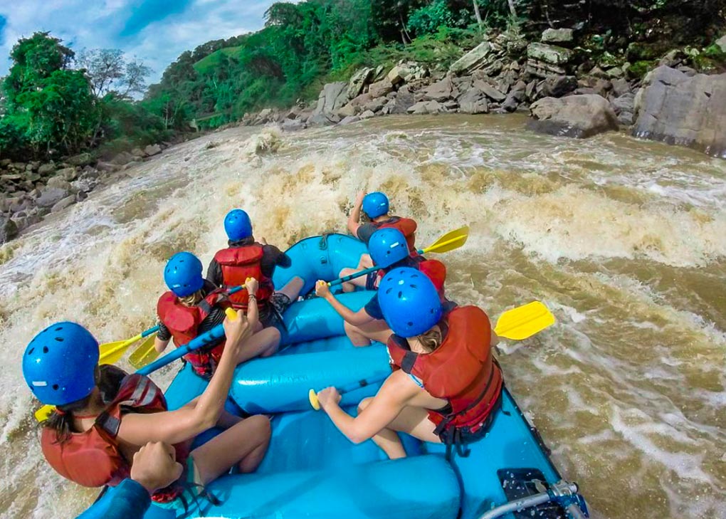 White water rafting on the Rio Suarez in San Gil, Colombia