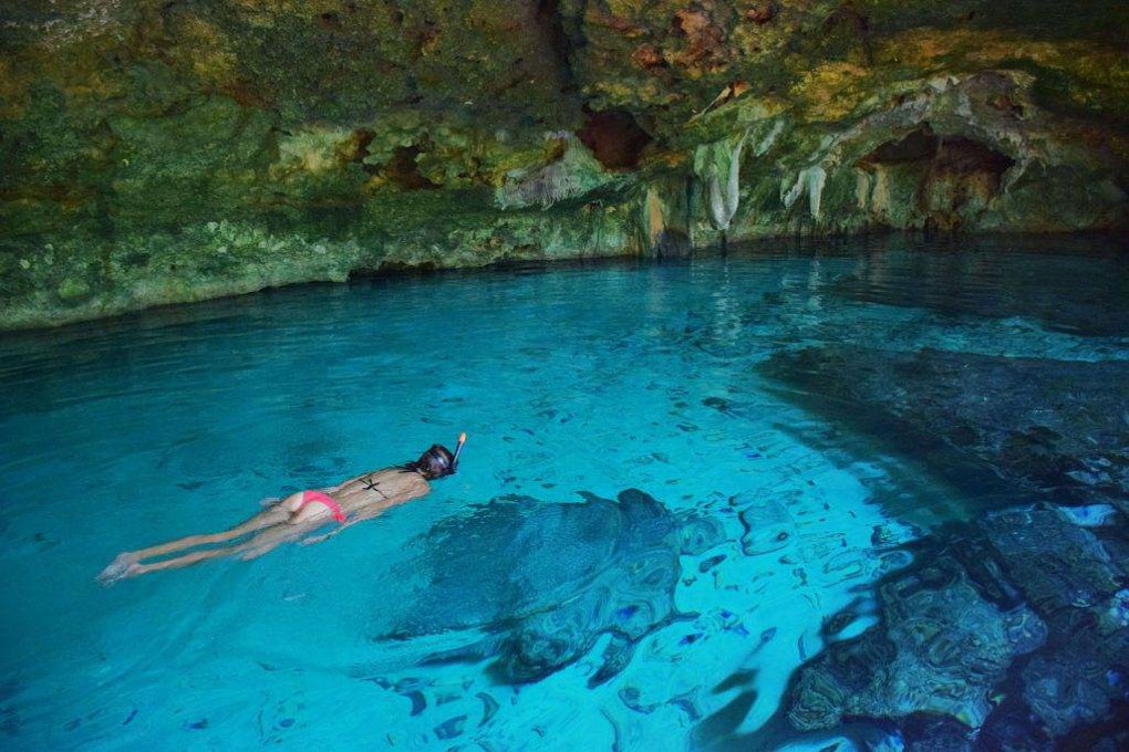 Snorkeling in Dos Ojos Cenote, Tulum