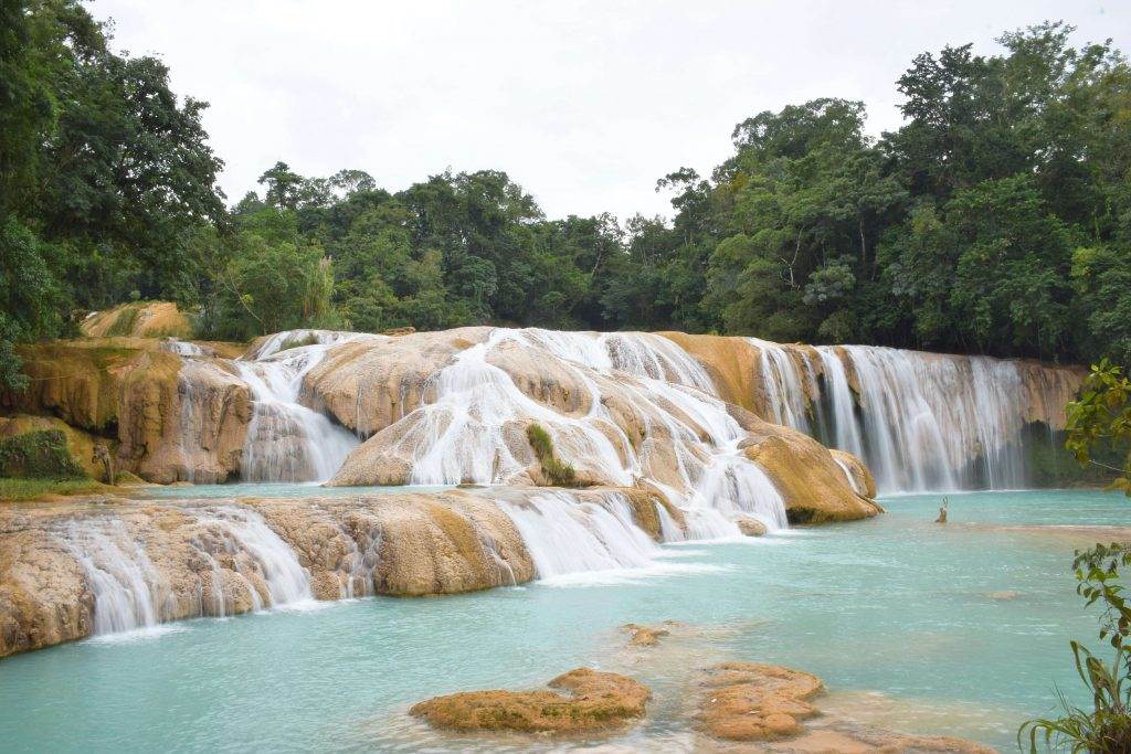 Agua Azul is one of Palenques waterfalls