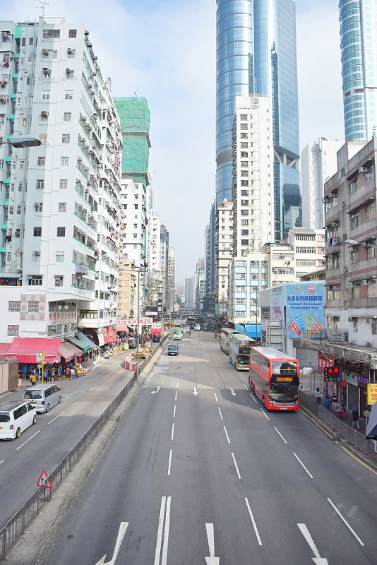 the streets of Hong Kong