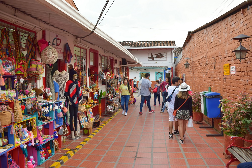 A small walking street in Salento, Colombia