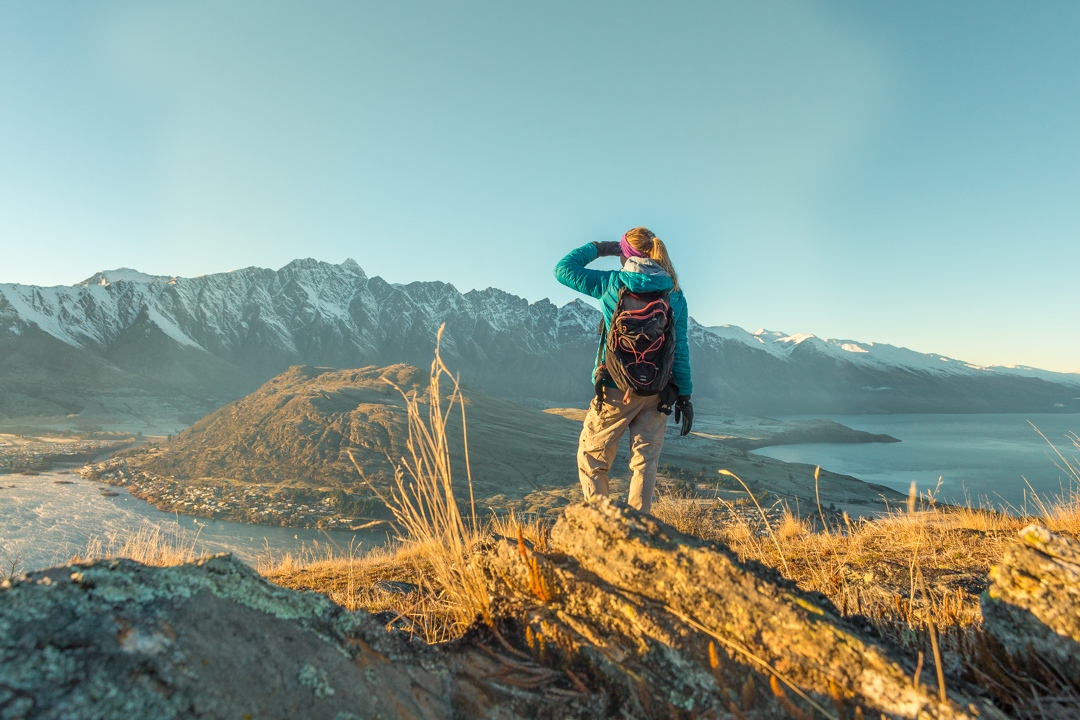 Queenstown hill at sunrise is easily one of the best free things to do in Queenstown