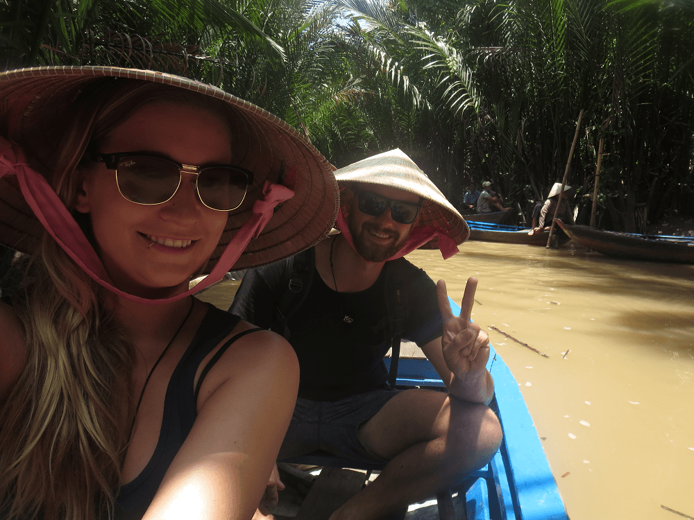 boat on the mekong delta