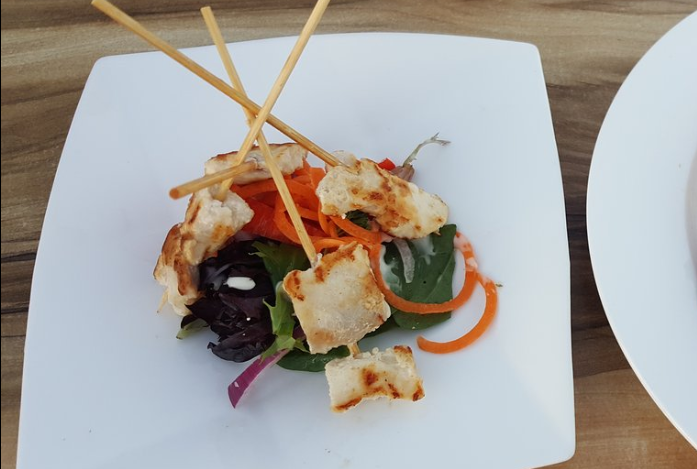 crocodile meat skewers from a restaurant on stokes hill warf in darwin