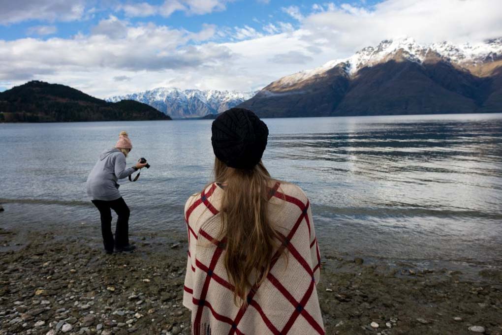 Relaxing at 12 mile Delta on our way to Glenorchy from Queenstown