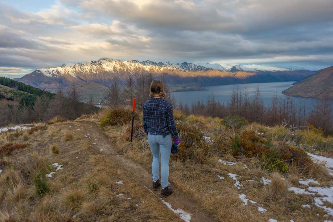 A sunsent at the top of the Fernhill Loop Track