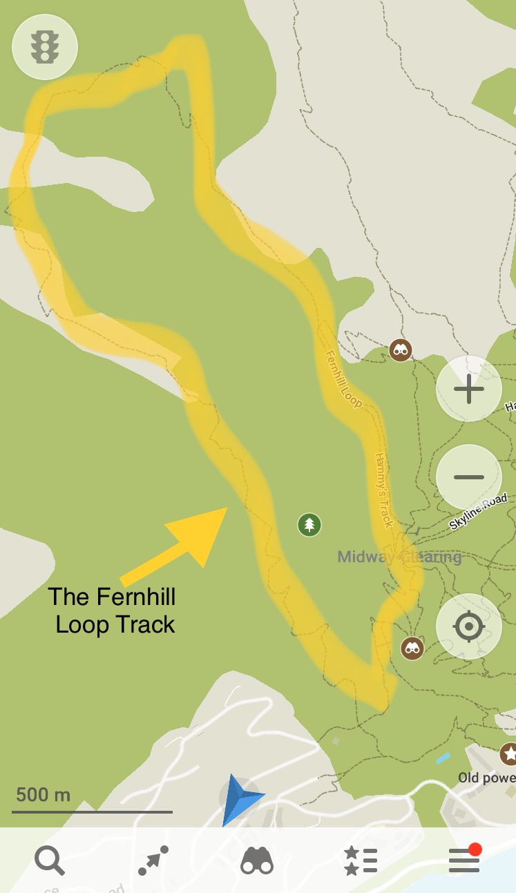 a map of the Fernhill Loop