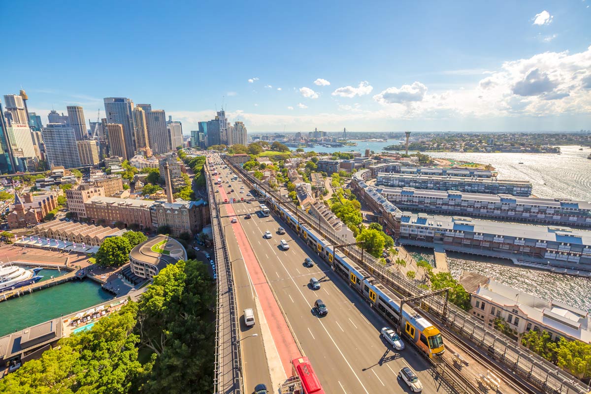 View from the Pylon Lookout in Sydney, Australia