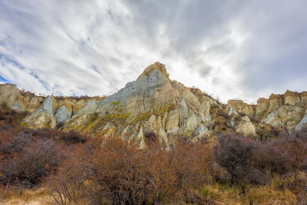 View of the Omarama Clay Cliffs