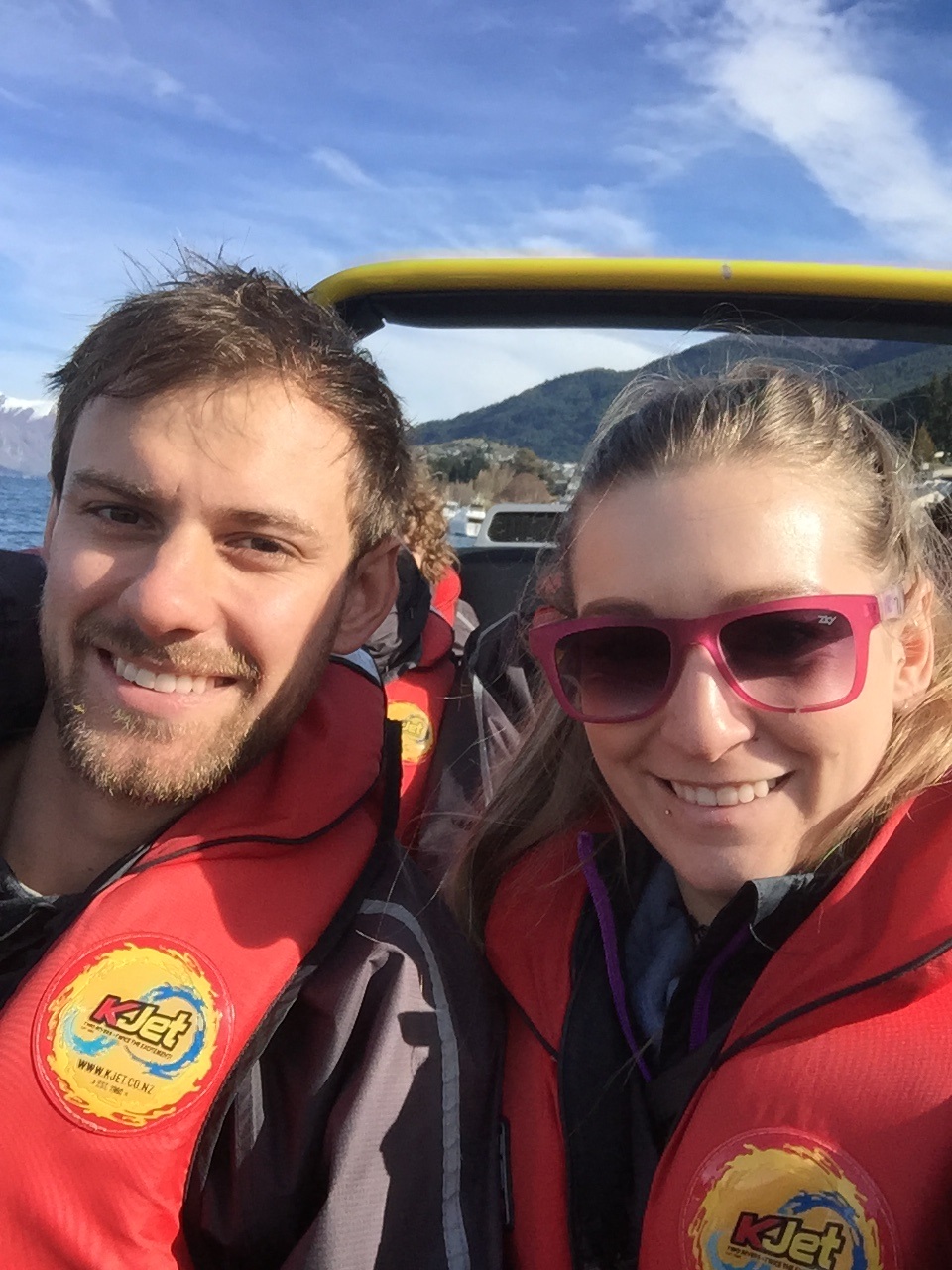 selfie on the jet boat