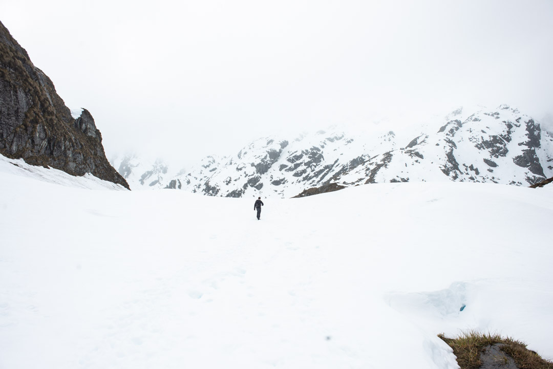 Photo of the Routeburn Track in winter