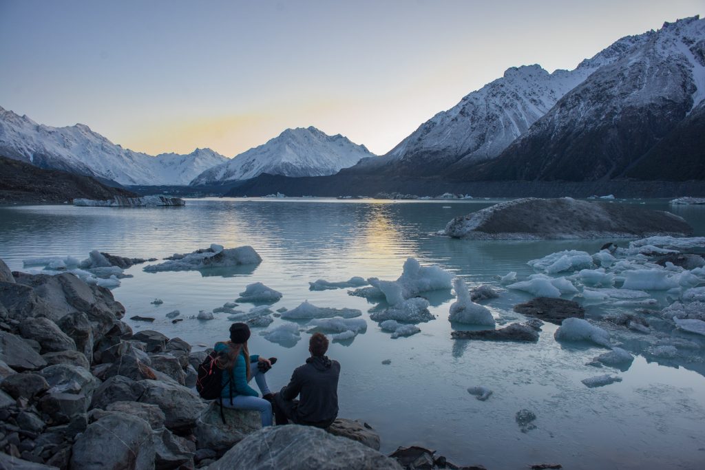 Tasman Glacier in Mount Cook National Park