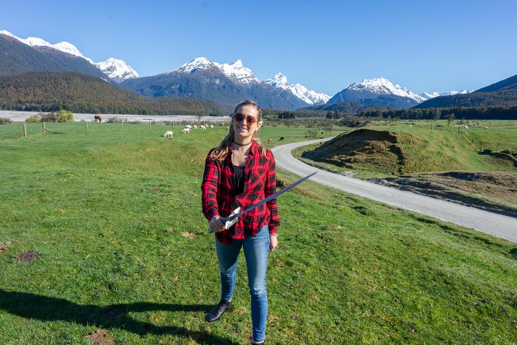 Bailey dressed as an elf on our Queenstown Lord of the Rings tour