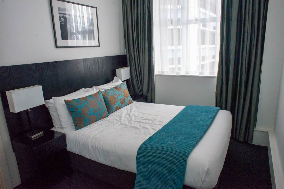 A room at the Gilmer appartment hotel