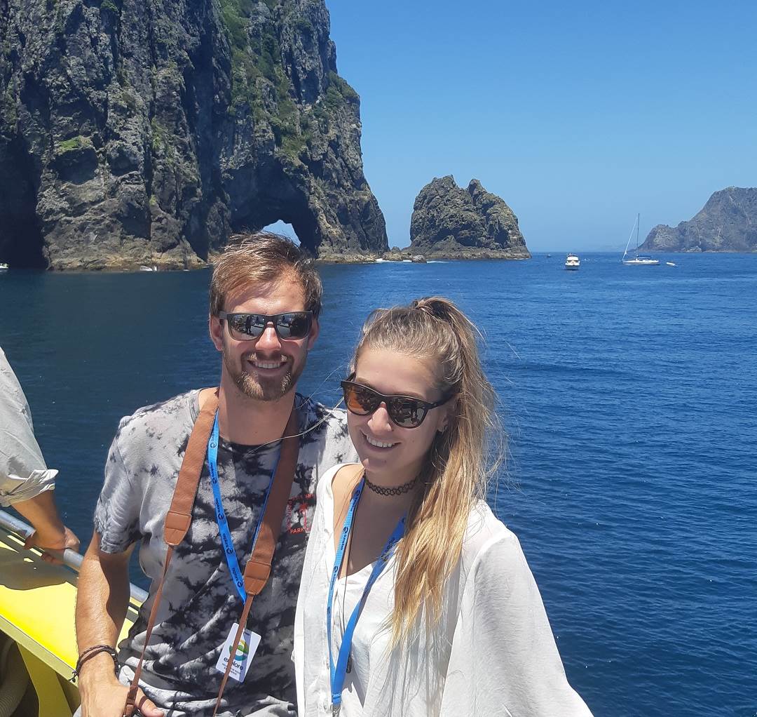 approaching the hole in the rock