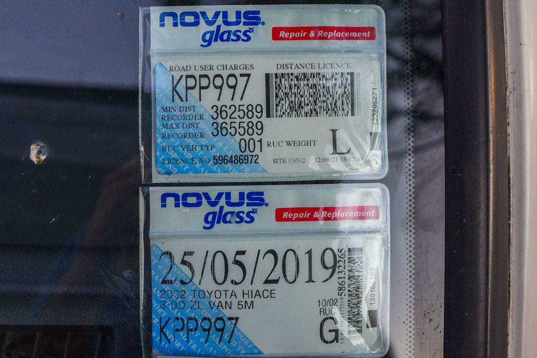 Checking the rego, wof and km when buying a campervan in New Zealand