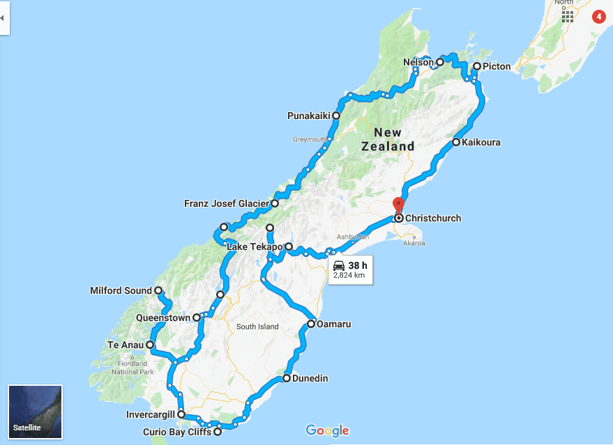 4 week South Island itinerary to all the best places!