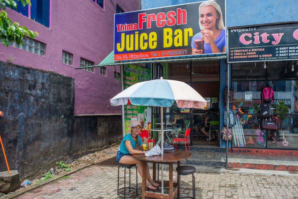 drinking fresh fruit juice in sri lanka