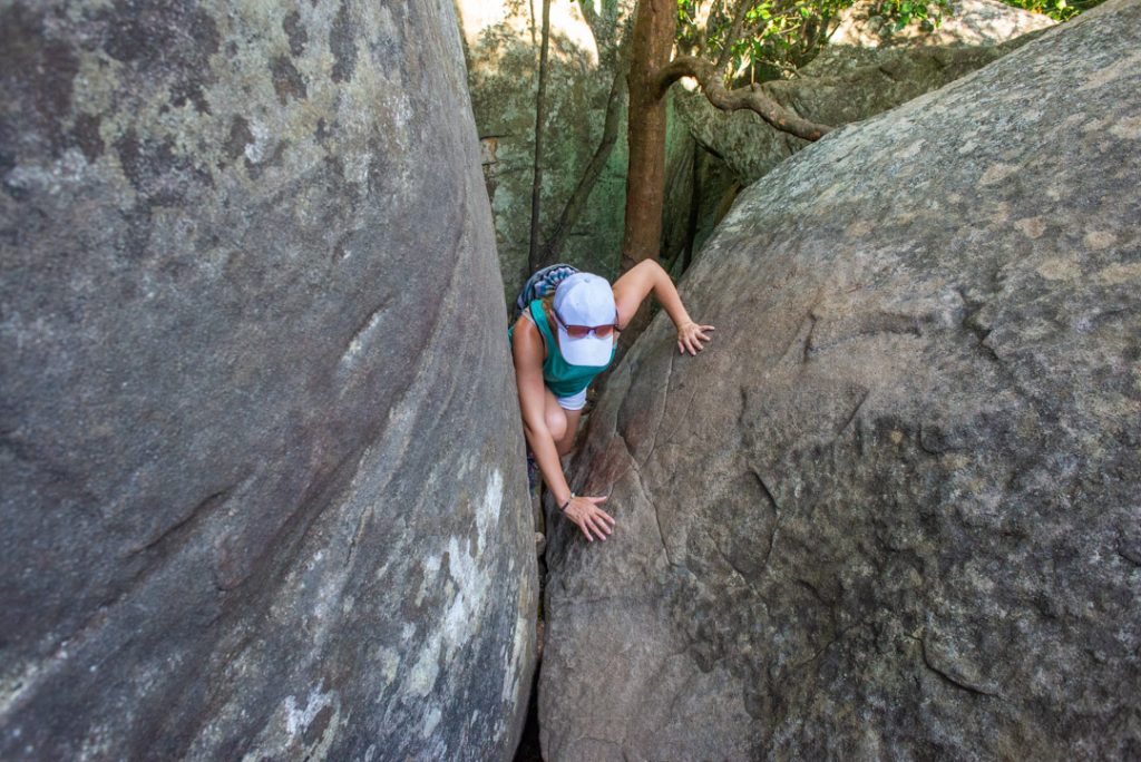 The hard section of hiking on Pidurangala rock