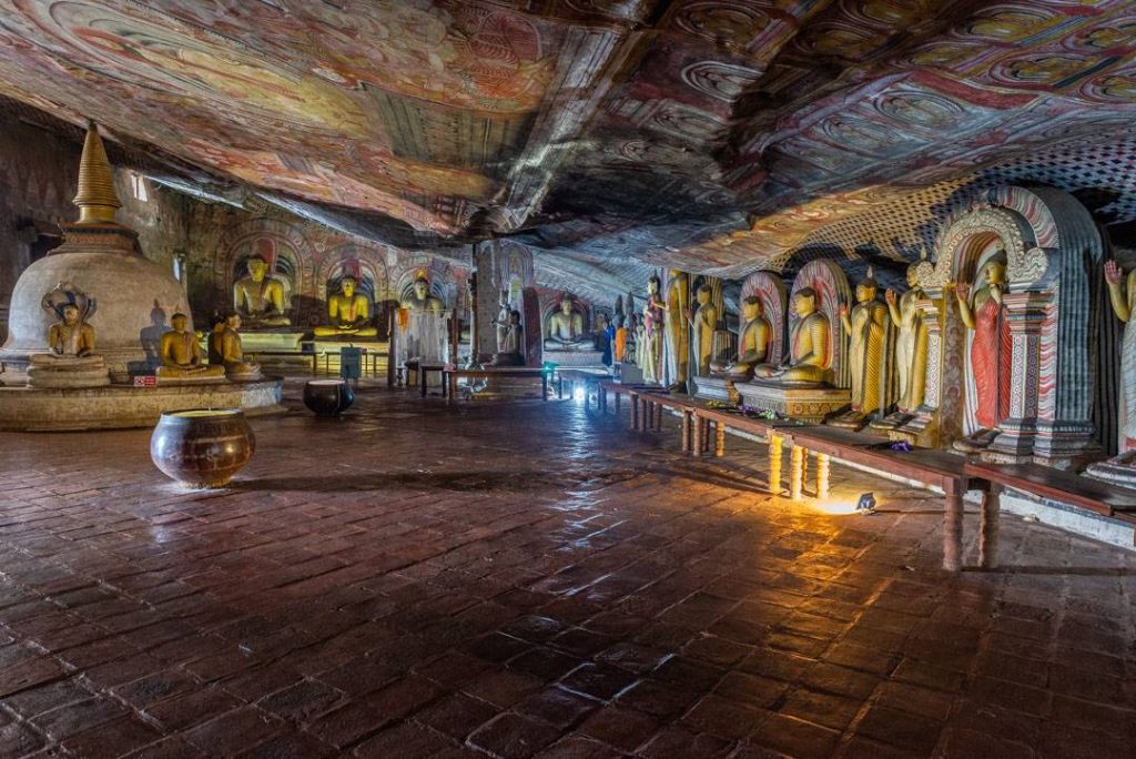 Inside the Dambulla Cave Temples, Dambulla, Sri Lanka