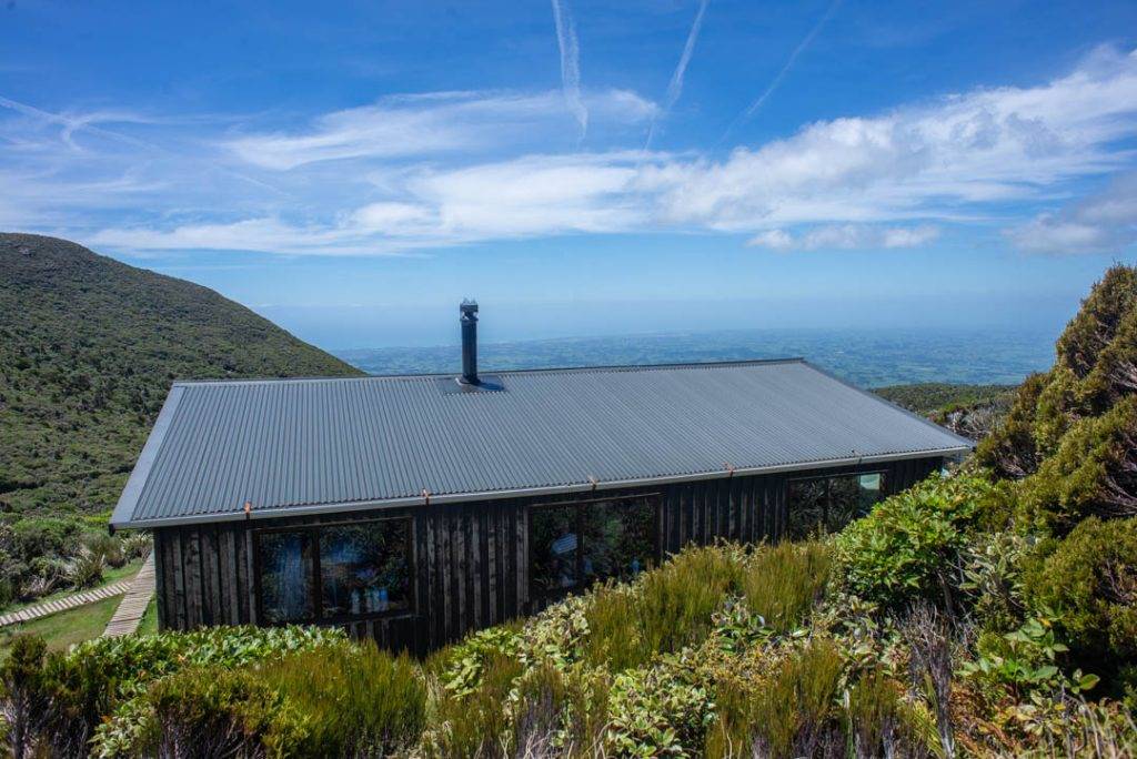 view of the outside of the Pouakai Hut