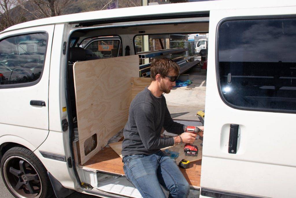 working on building a campervan