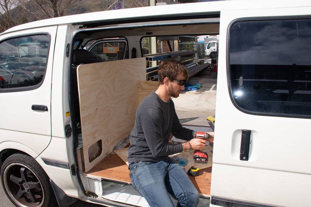 The campervan is coming to life