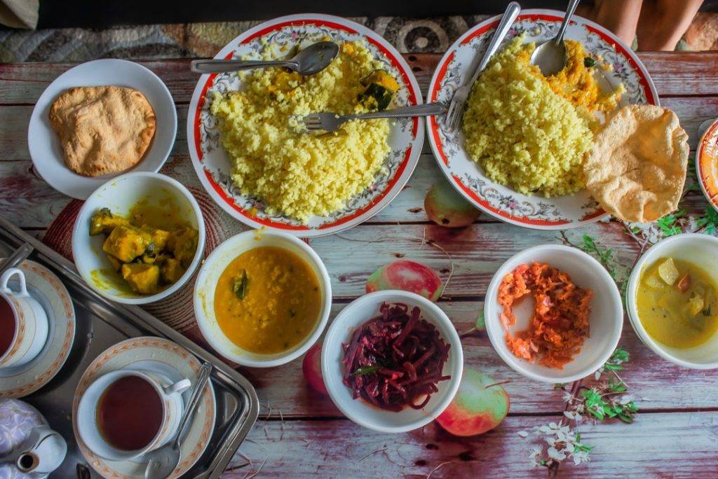 Eating home cooked Sri Lankan Food!