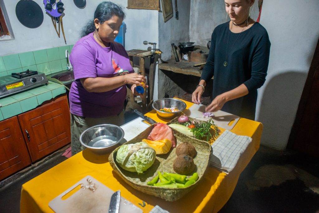 Learning to cook in Sri Lanka!