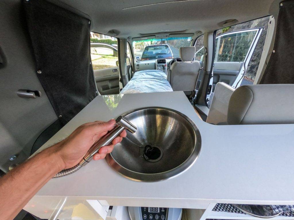 sink in a campervan