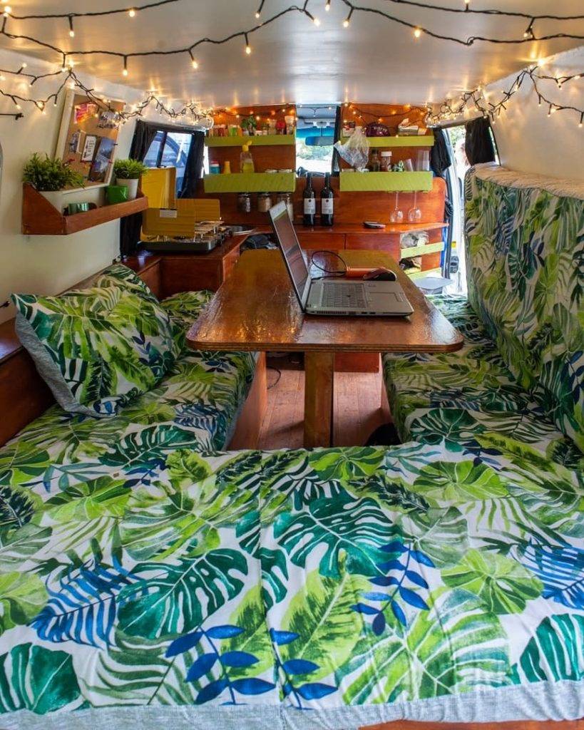 inside of our campervan