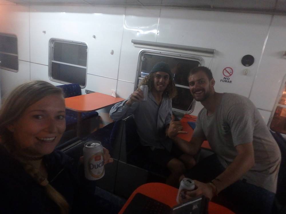 beers on the death train bolivia