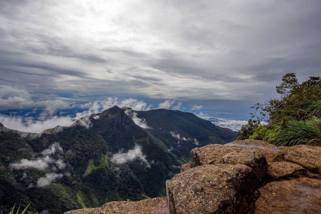 View from Worlds End within the Horton Plains National Park in Sri Lanka.
