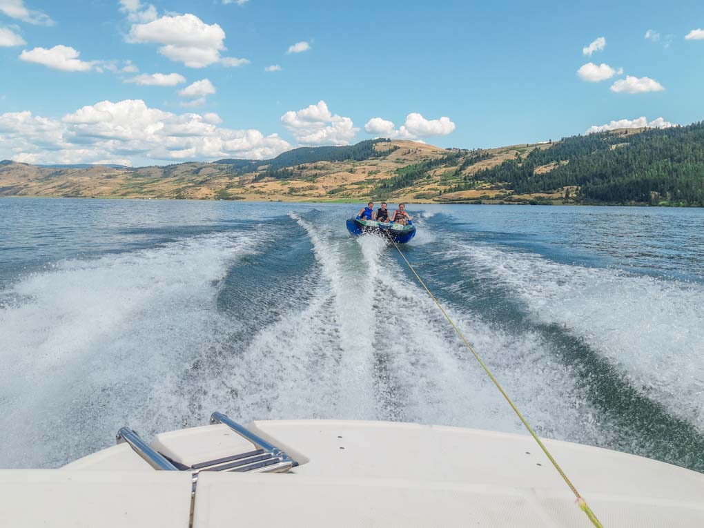 Tubing on Okanagan Lake, Vernon