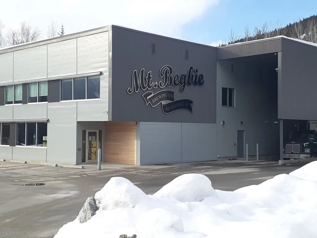 the outside of the Mt Begbie Brewery and tasting rooms