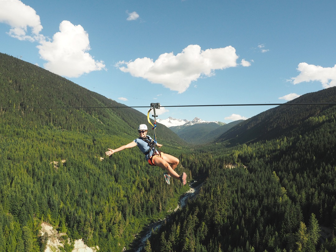Ziplining in Whistler