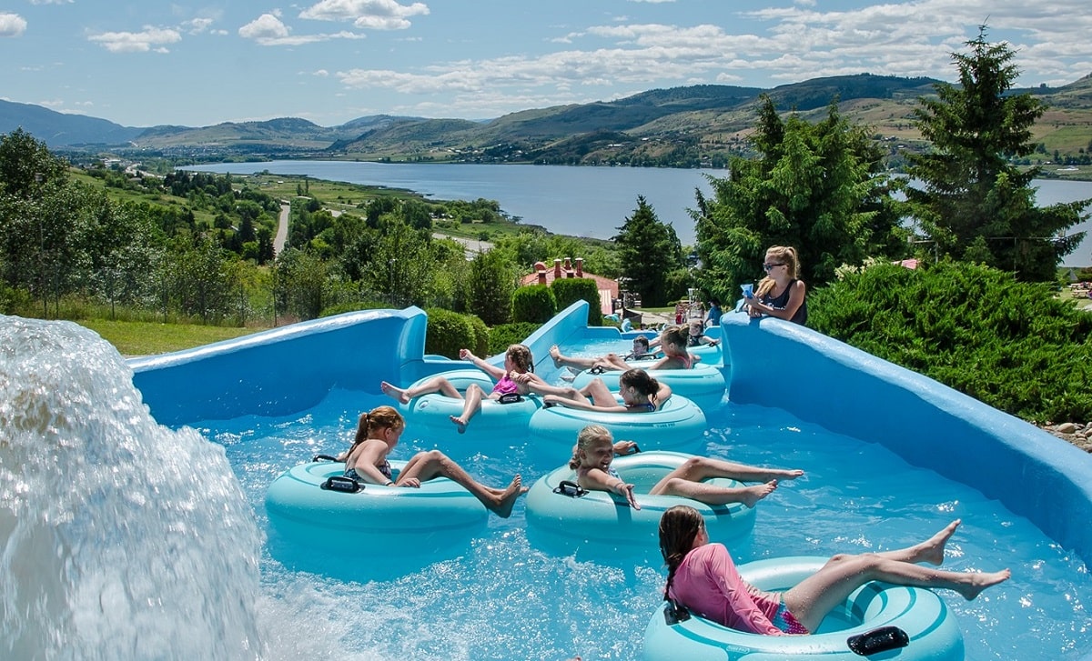 people riding in tubes at Splashdown Vernon waterpark