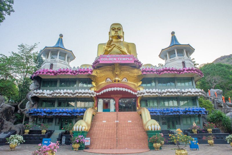 The Goledn Buddha in Dambulla Sri Lanka
