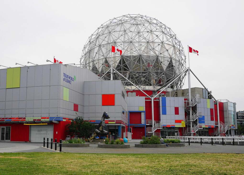 Telus World of Science building in Vancouver, BC