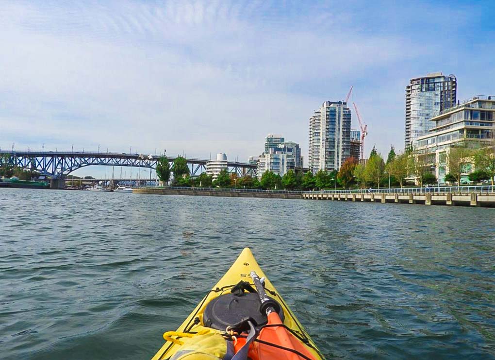 Kayaking at False Creek in Vancouver