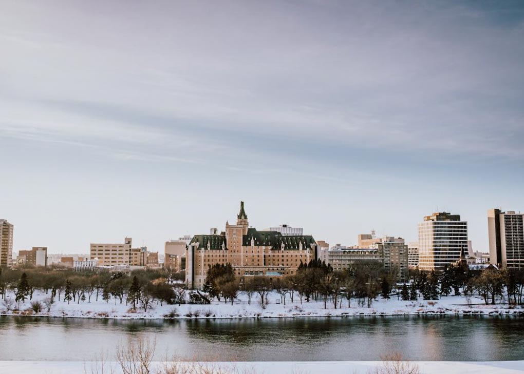 Views from the Meesawin trail saskatoon in winter