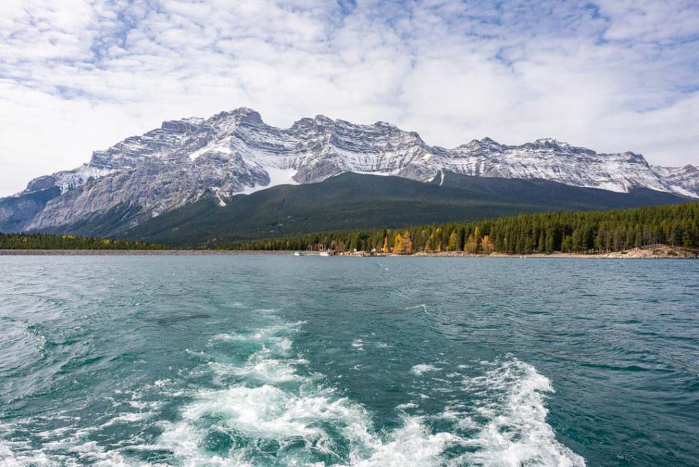 The views of the mountains on a Lake Minnewanka Cruise near Banff