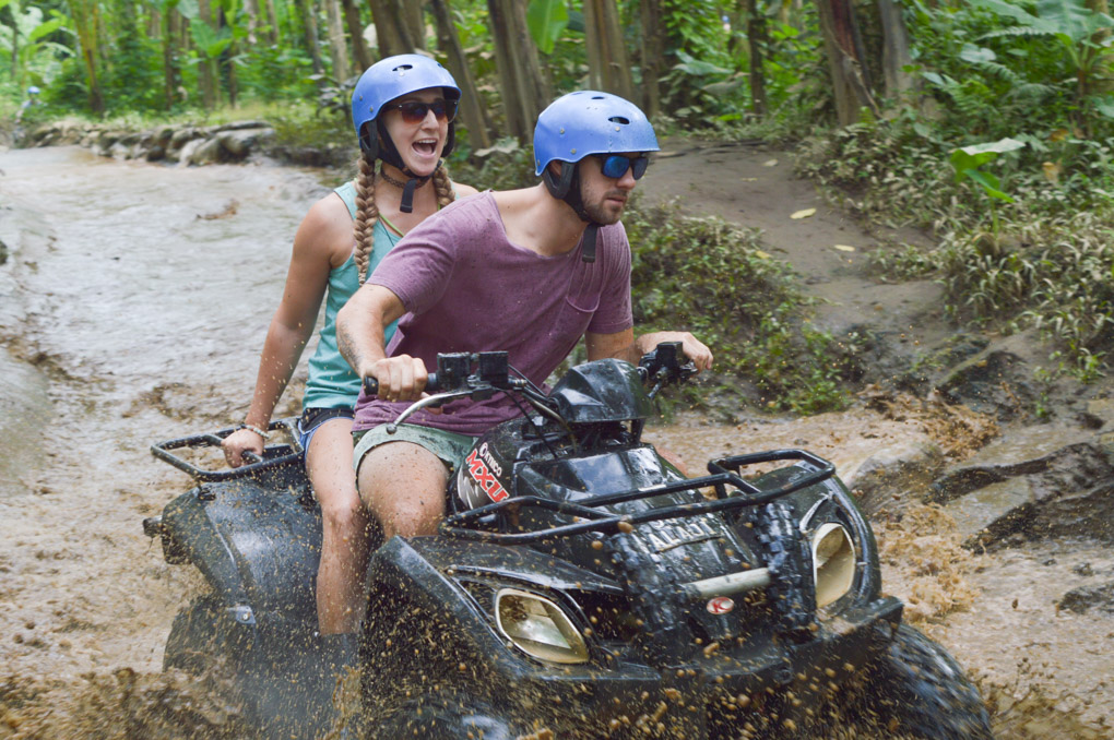 Riding an ATV through the jungle in Puerto Escondido