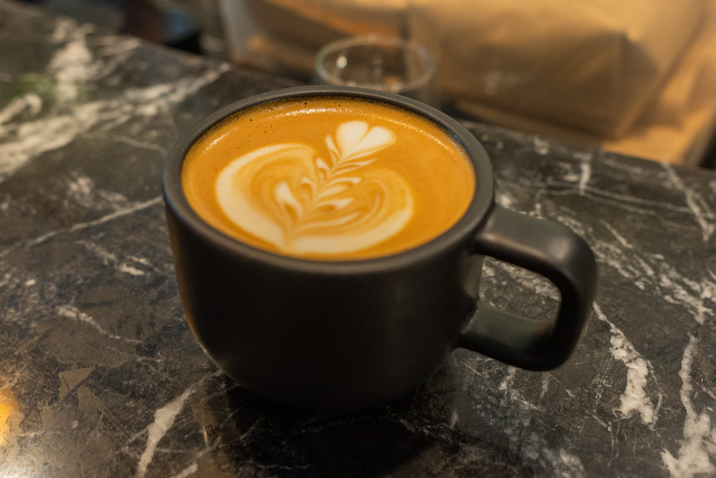 beautiful coffee with foam art