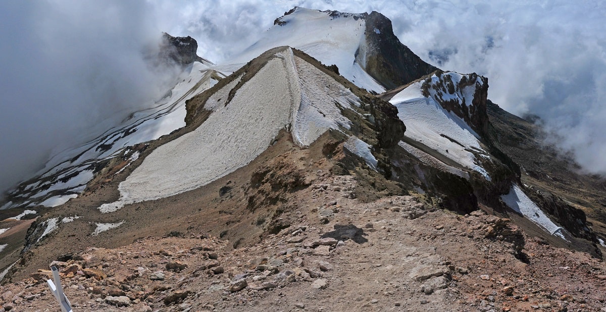 on top of Iztaccihuatl volcano